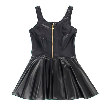 SUBBLIME - 957667 VESTIDO DE CUERO CON CREMALLERA DE CORAZÓN NEGRO S/M - Lover Dreams