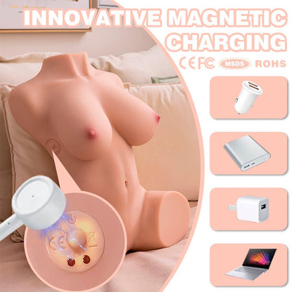 XISE - DANIA THRUSTING TORSO REALÍSTICO CON VIBRACIÓN FEMENINO 52 CM - Lover Dreams