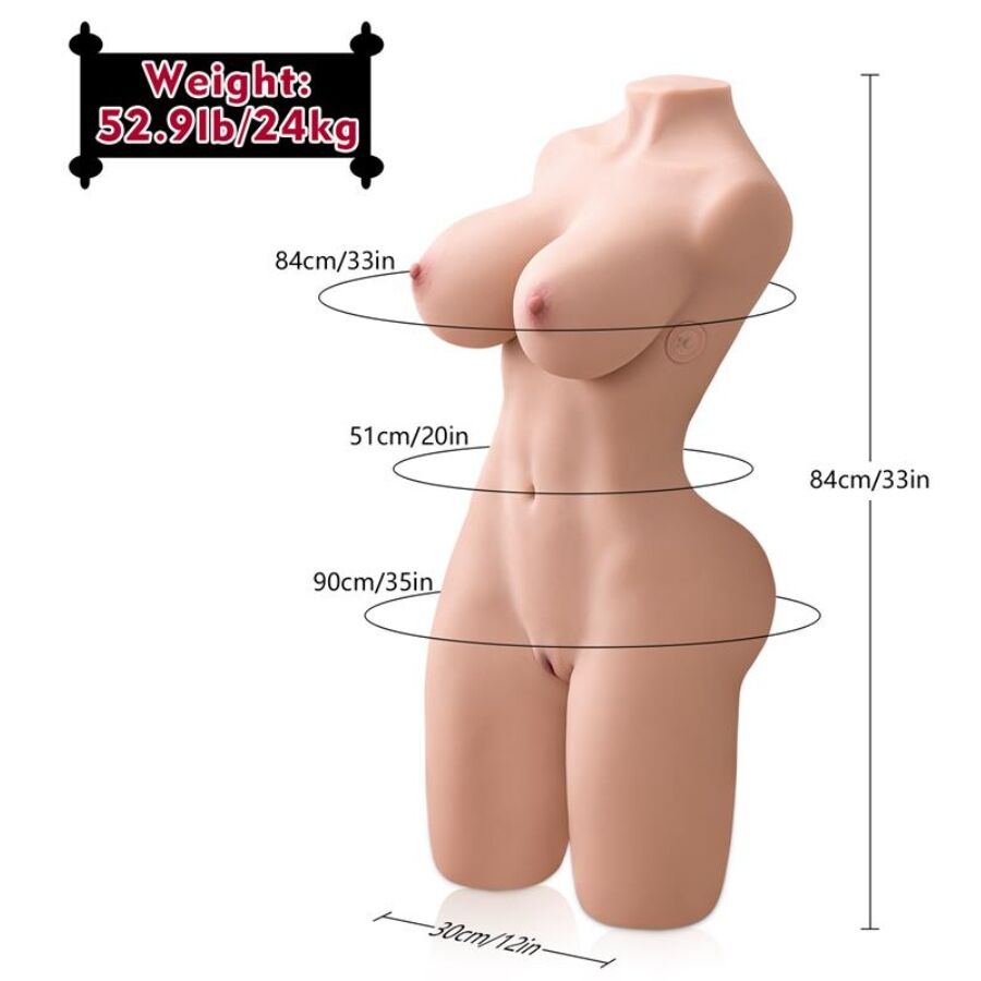 XISE - ERICA THRUSTING TORSO REALÍSTICO CON VIBRACIÓN FEMENINO 84 CM - Lover Dreams