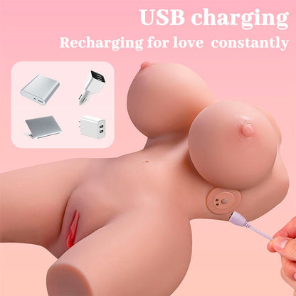 XISE - FRIEDA TORSO REALÍSTICO FEMENINO CON VIBRACIÓN 36 CM - Lover Dreams