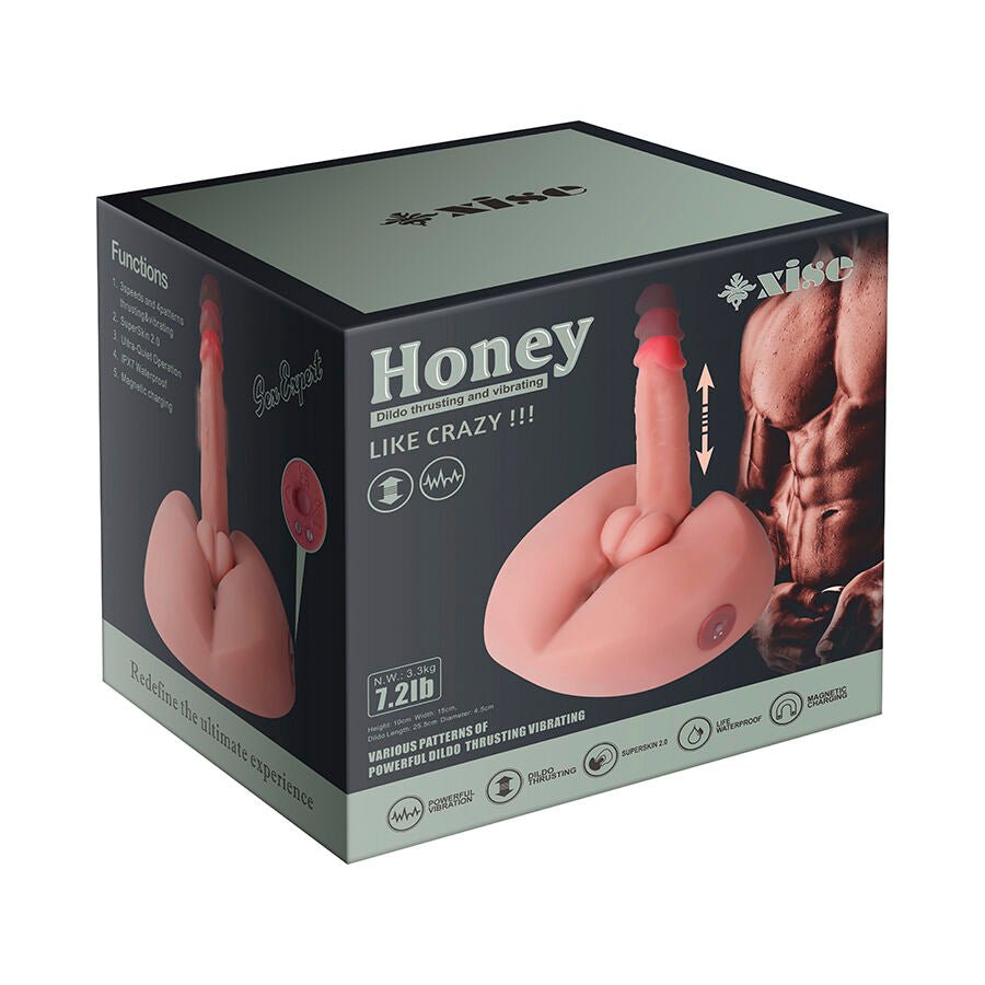 XISE - HONEY MASTURBADOR DILDO REALÍSTICO CON VIBRACIÓN 25 CM - Lover Dreams