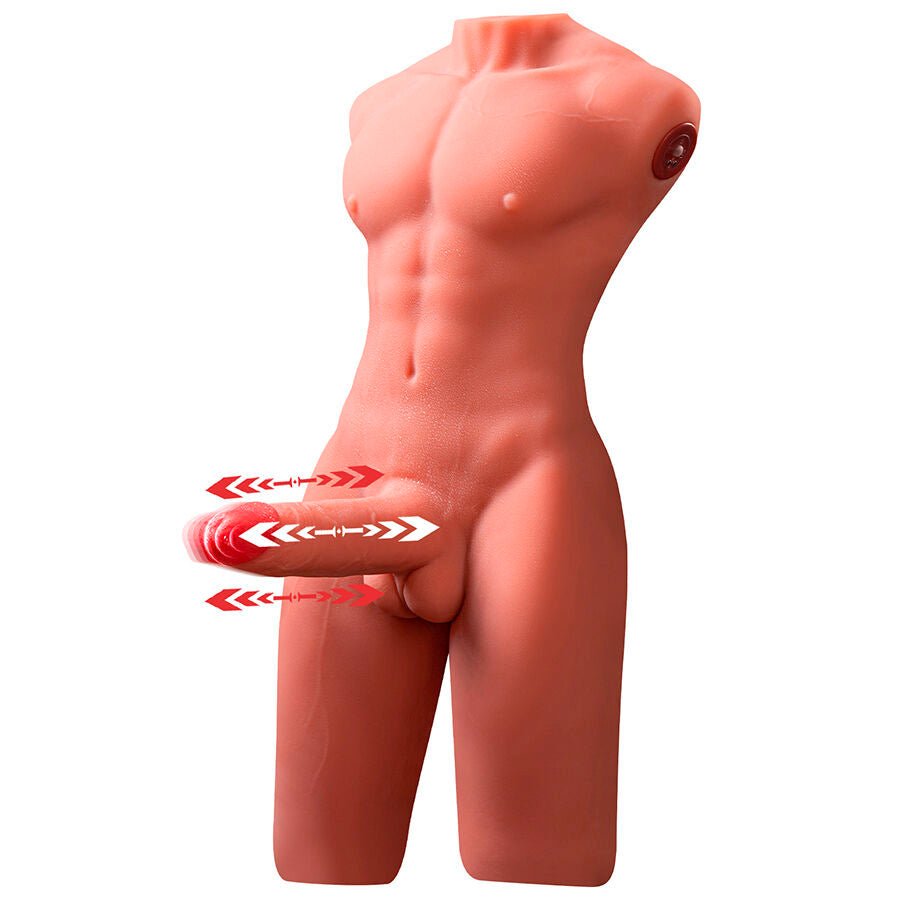 XISE - JASON HALF BODY TORSO REALÍSTICO MASCULINO CON THRUSTING Y VIBRACIÓN 55 CM - Lover Dreams