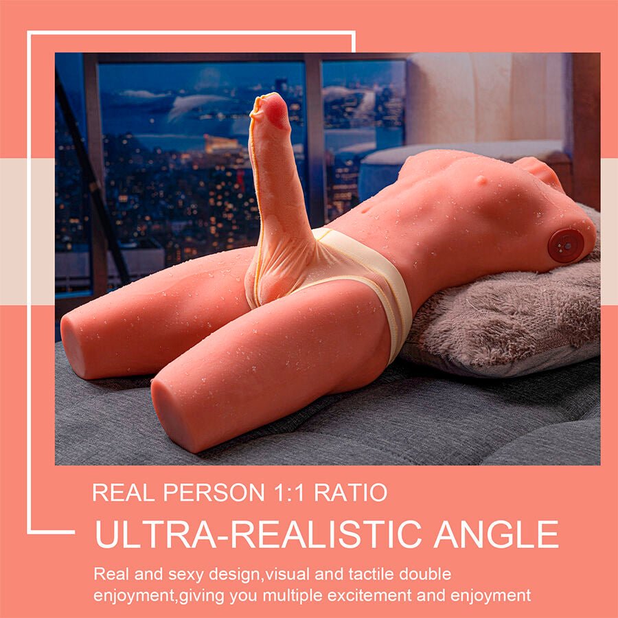 XISE - JASON HALF BODY TORSO REALÍSTICO MASCULINO CON THRUSTING Y VIBRACIÓN 55 CM - Lover Dreams