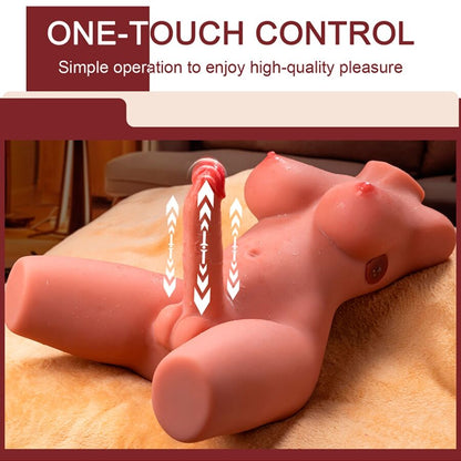 XISE - MIAH LADY BOY TORSO FEMENINO CON DILDO CON VIBRACIÓN Y THRUSTING 55 CM - Lover Dreams