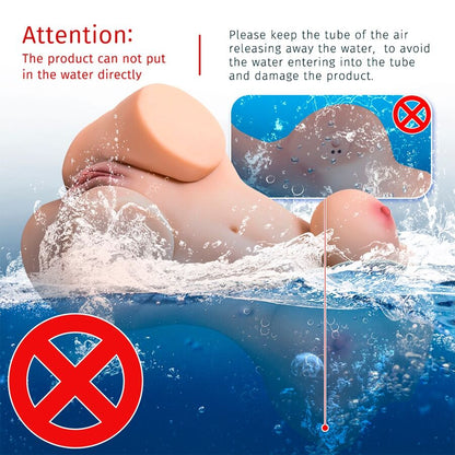 XISE - WENDY SUCKING TORSO FEMENINO CON VIBRACIÓN Y CONTROL REMOTO 6 KG - Lover Dreams